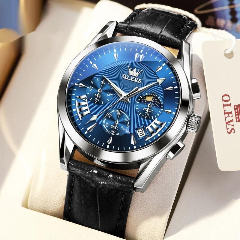Men's Multifunction Quartz Timing With Calendar Watch by GJG Denim