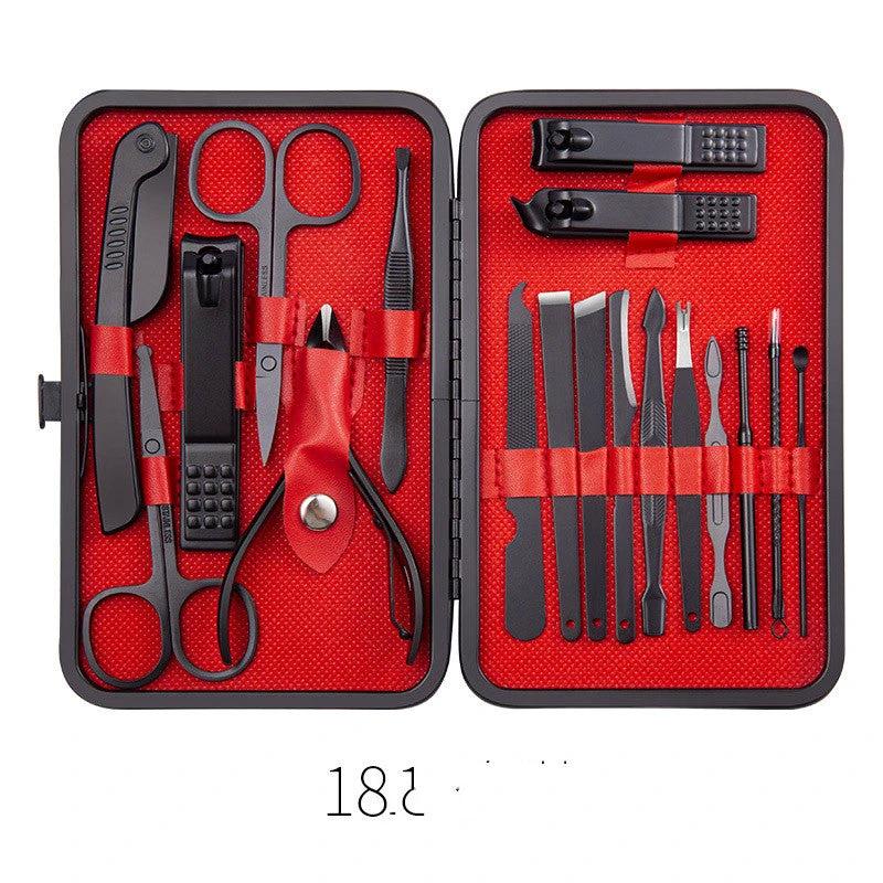 Professional Scissors Nail Clippers Set Ear Spoon Dead Skin Pliers Nail Cutting Pliers Pedicure Knife Nail Groove Trimmers by GJG Denim
