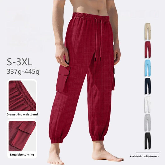 Fashion Sport Casual Trendy Drawstring Multi-pocket Pants For Men by GJG Denim