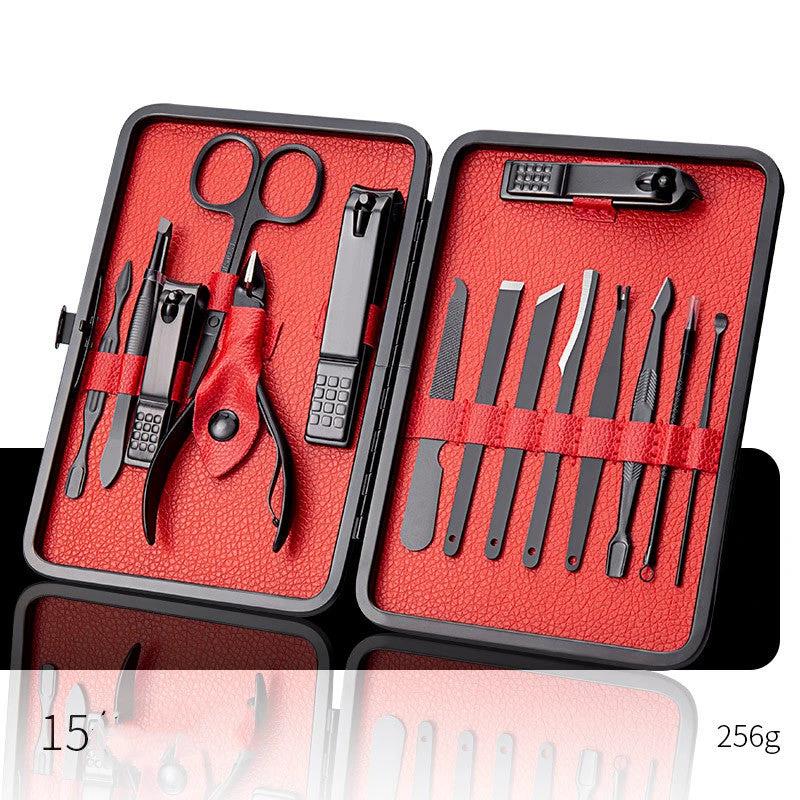 Professional Scissors Nail Clippers Set Ear Spoon Dead Skin Pliers Nail Cutting Pliers Pedicure Knife Nail Groove Trimmers by GJG Denim