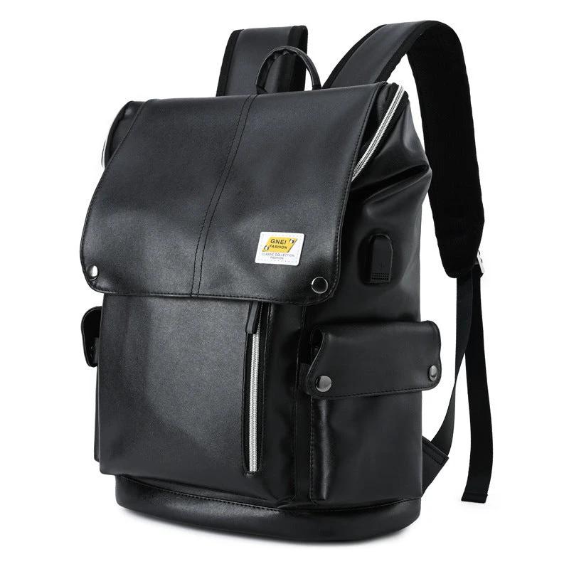 Large-capacity Water-resistant Backpack For Men by GJG Denim