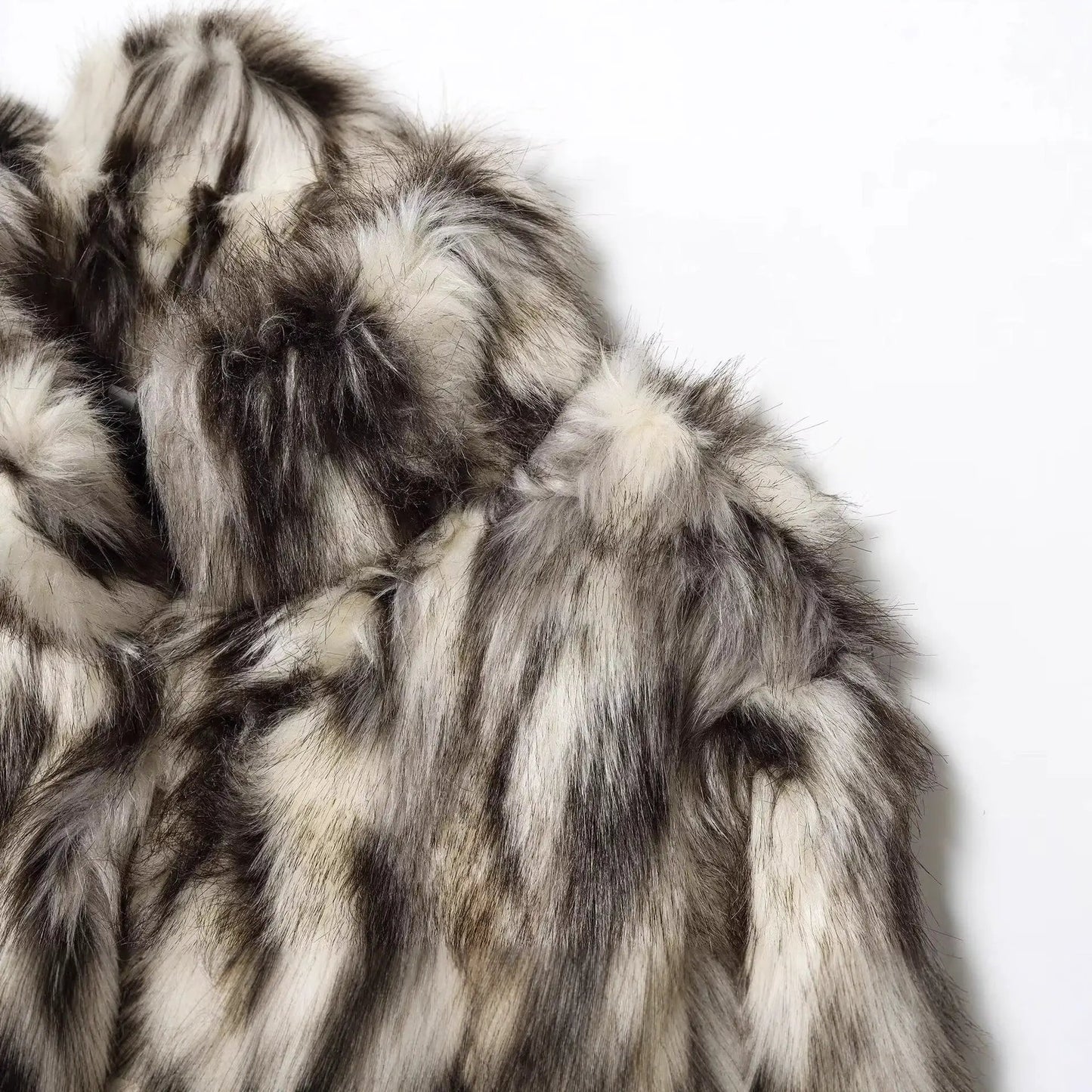 Fashionable Slightly Mature Faux Fur Coat Jacket by GJG Denim