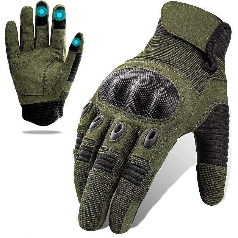 Touch Screen Military Fans Tactical Full Finger Motorbike Gloves by GJG Denim