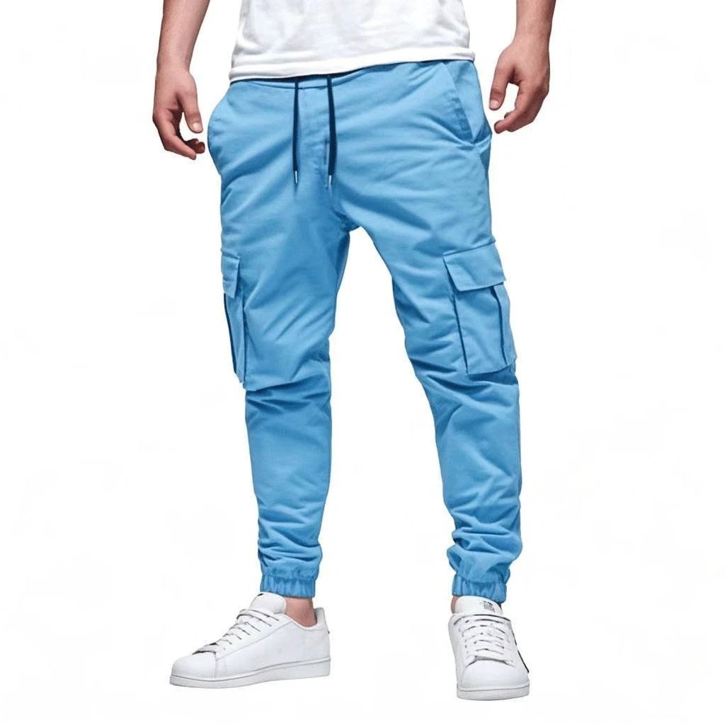 Men's Multi-pocket Drawstring Leisure Pants by GJG Denim