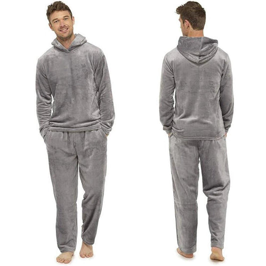 Flannel Grey Simple Men's Pajamas by GJG Denim