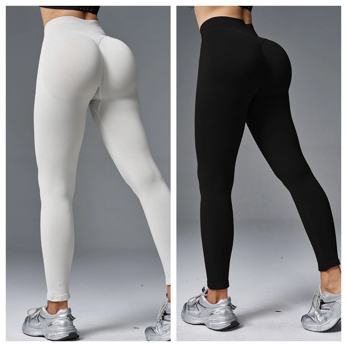Peach Hip Tight Mid Waist Yoga Pants Hip Lifting Running Fitness by GJG Denim
