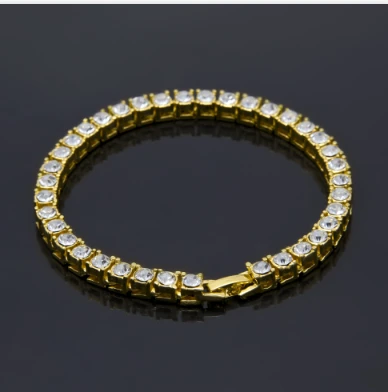 Tin Alloy Iced Bracelet For Men by GJG Denim
