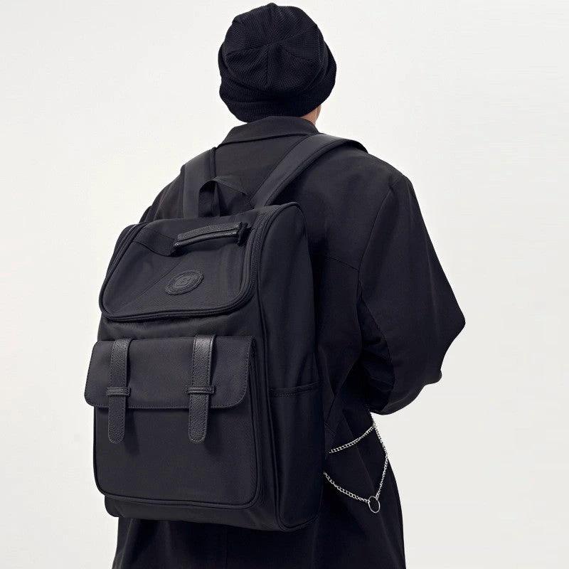 Mens Large-Capacity Travel Laptop Backpack by GJG Denim