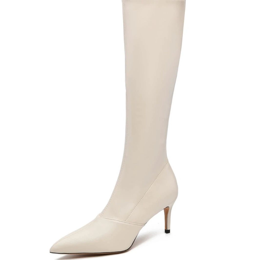 Stiletto Heel Women's High Boots Side Zipper Knight by GJG Denim