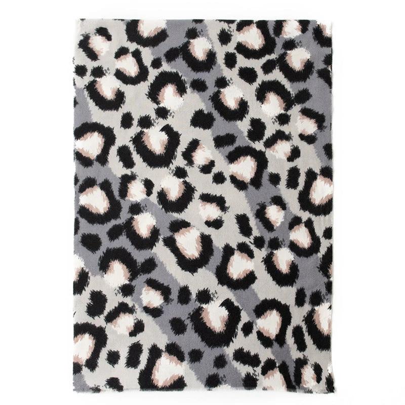 Cashmere-like Leopard Print Scarf Shawl Fashion All-matching by GJG Denim