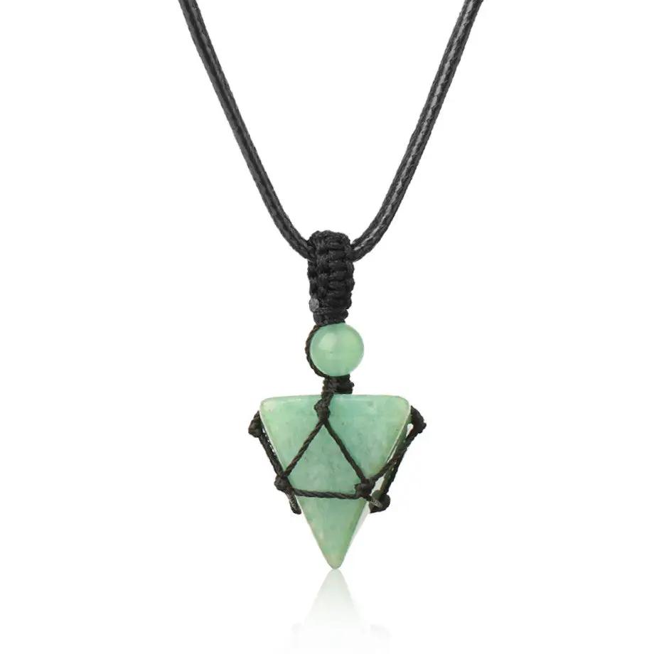 Natural Stone Men's Crystal Necklaces by GJG Denim