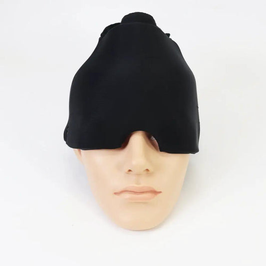 Migraine Relief Hat Cold Therapy Migraine Relief Products Comfortable Head Wrap Ice Pack Eye Mask For Puffy Eyes by GJG Denim