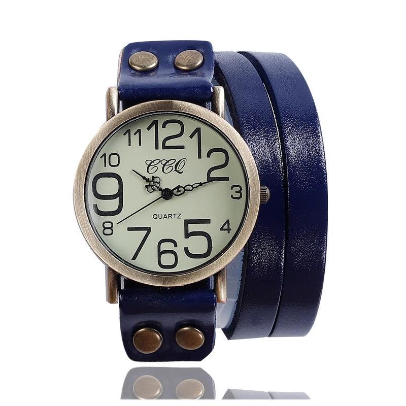 Retro Three-circle Casual Watch For Men by GJG Denim