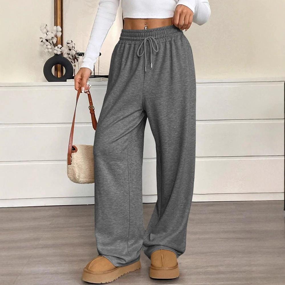 Solid Color Women's Clothes Casual Pants Loose Commuter Trousers by GJG Denim
