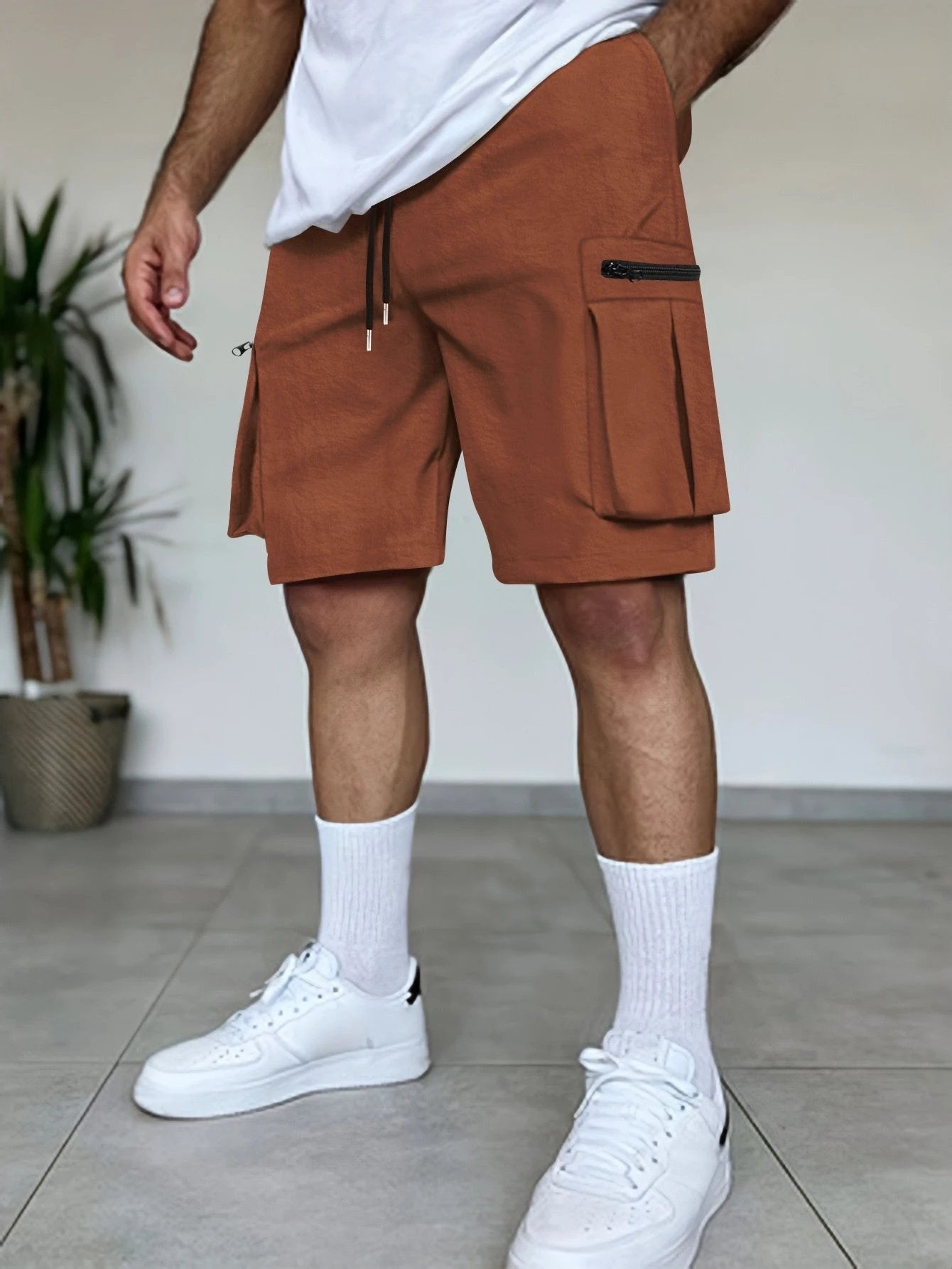 Outdoor Multi-Pocket Workwear Shorts by GJG Denim