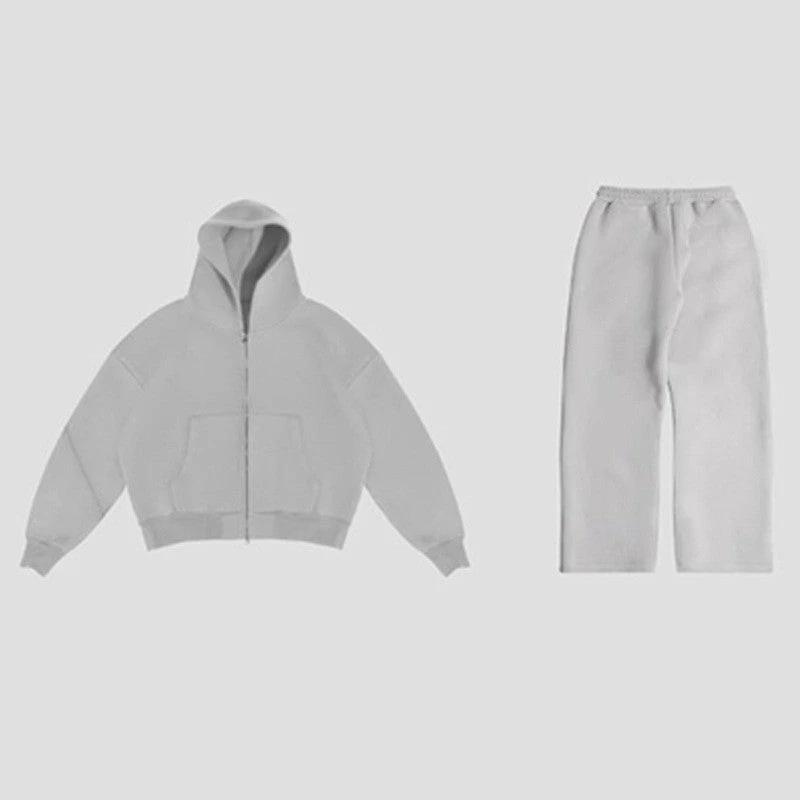 Retro Sports Casual Hoodie Leisure Suit by GJG Denim