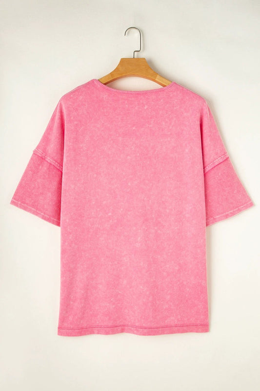 Plus Size Round Neck Half Sleeve T-Shirt by Lady Ros