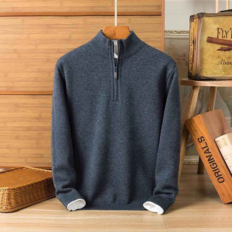 Men's Knitwear Long Sleeve Thickened Sweater by GJG Denim