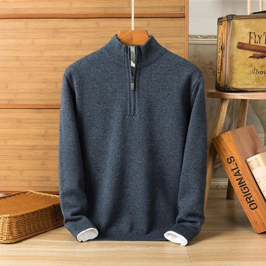 Men's Knitwear Long Sleeve Thickened Sweater by GJG Denim