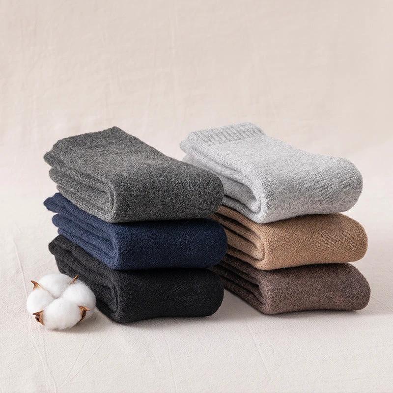 Men's Warm Wool Thickened Fleece Lined Socks by GJG Denim