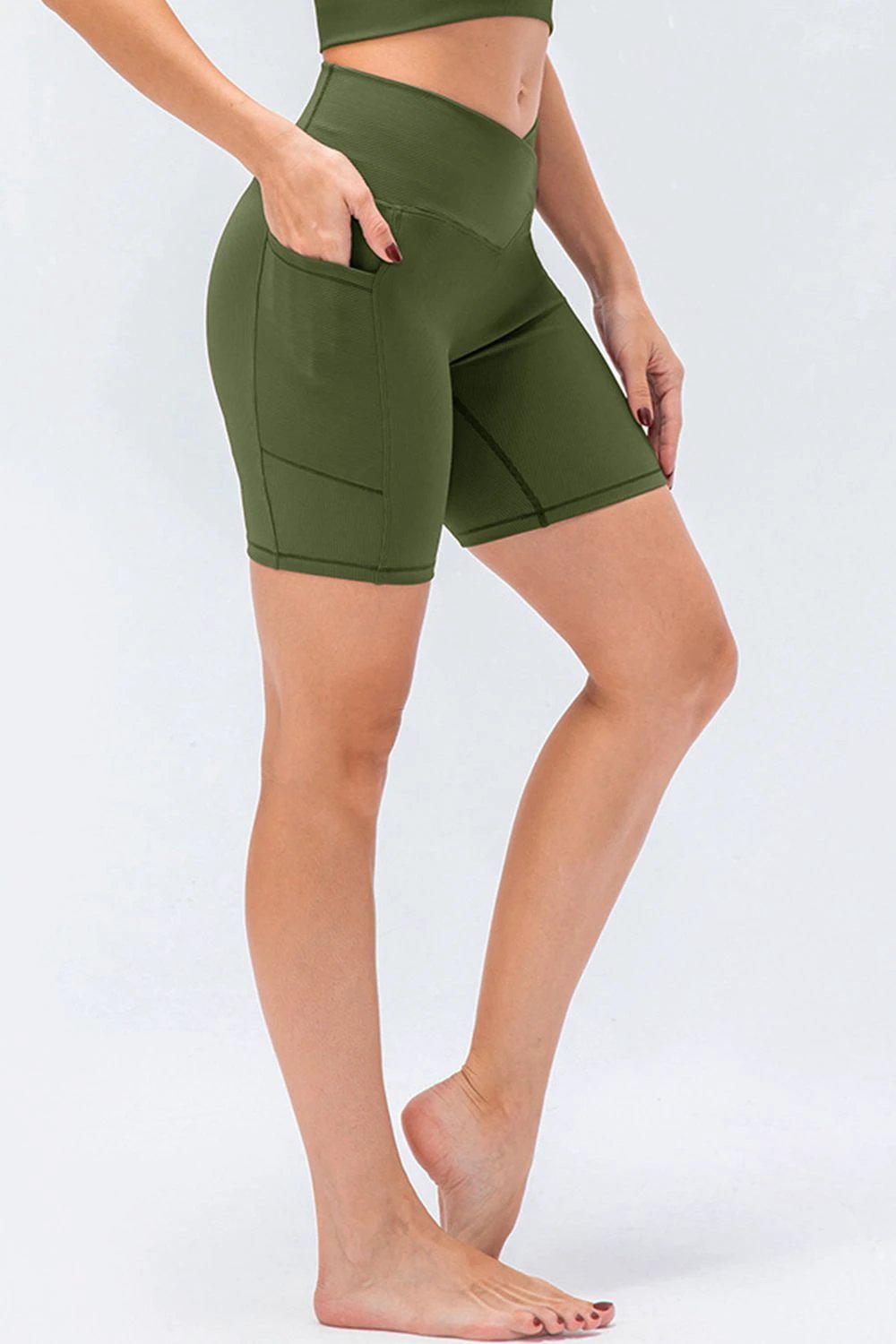 Slim Fit V-Waistband Sports Shorts by Lady Ros