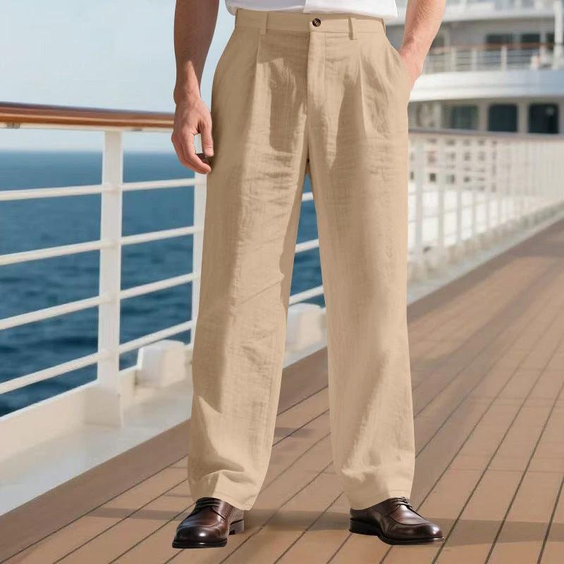 Men's Loose Straight Business Pants by GJG Denim