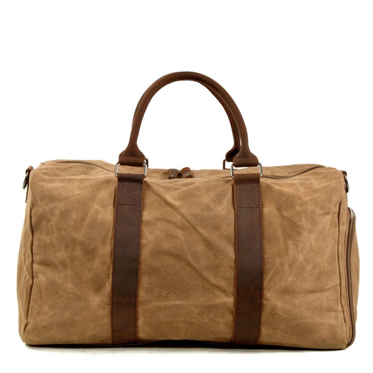 Men's One-shoulder Portable Dry Wet Separation Large Capacity Canvas Luggage Travel Bag by GJG Denim