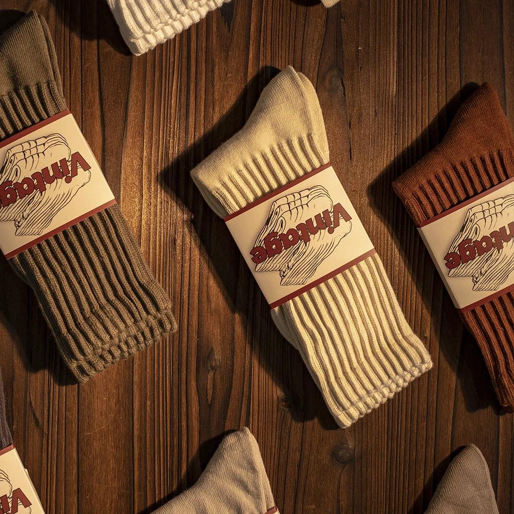 Men's Retro Long Socks by GJG Denim