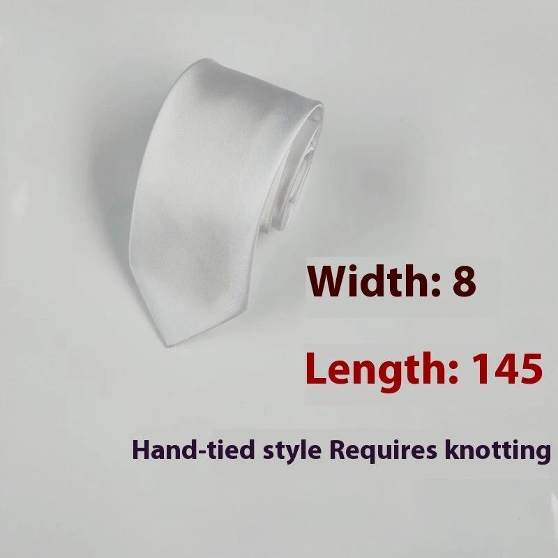 Men's 8cm Plain Suit Tie by GJG Denim