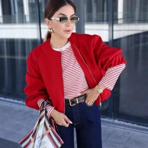 European And American Fashion Soft Bomber Jacket Coat by GJG Denim