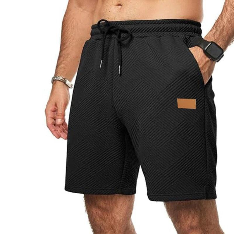 Casual Elastic Waist Drawstring Beach Vacation Shorts by GJG Denim