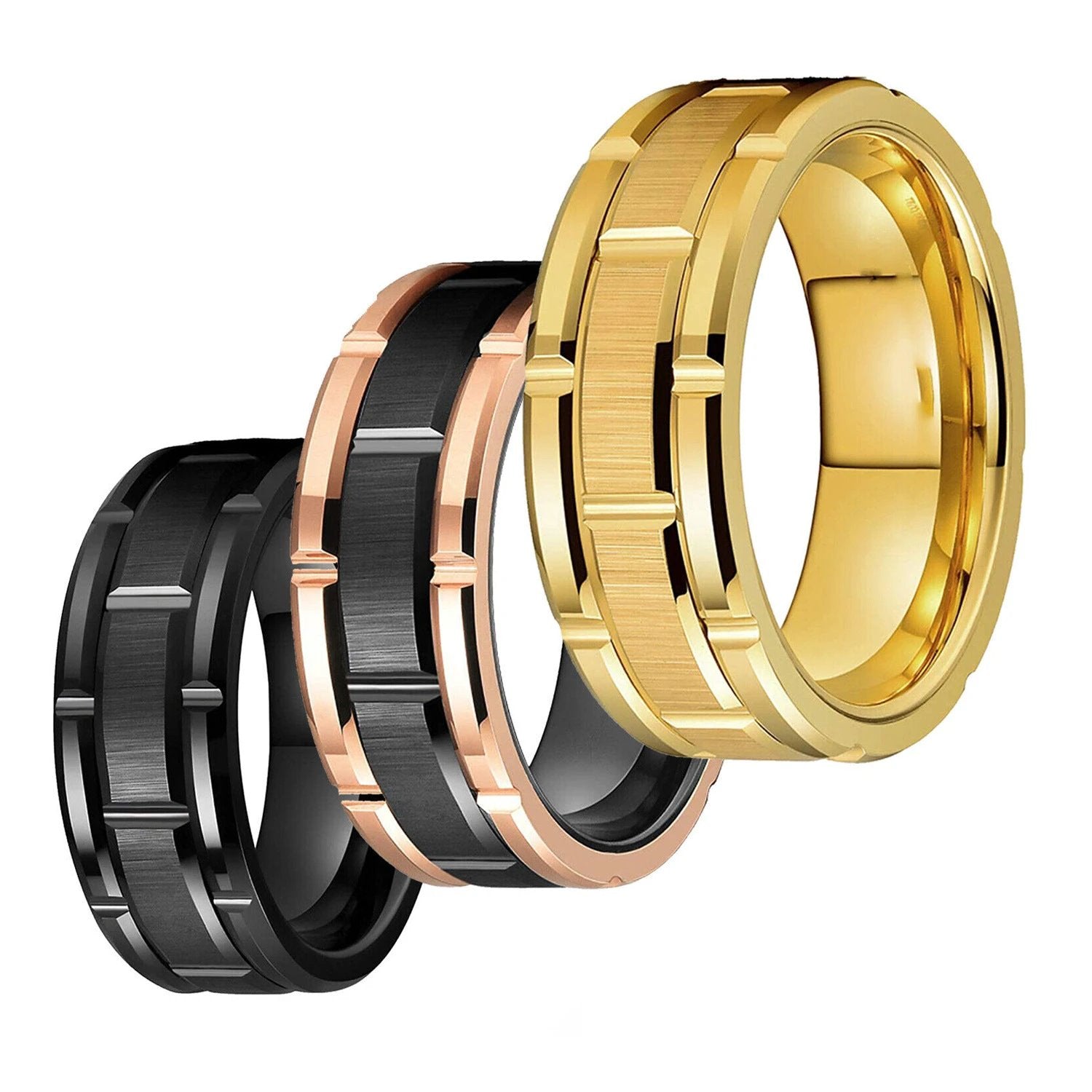 Fashionable Minimalist And Trendy Tungsten Steel Ring For Men by GJG Denim