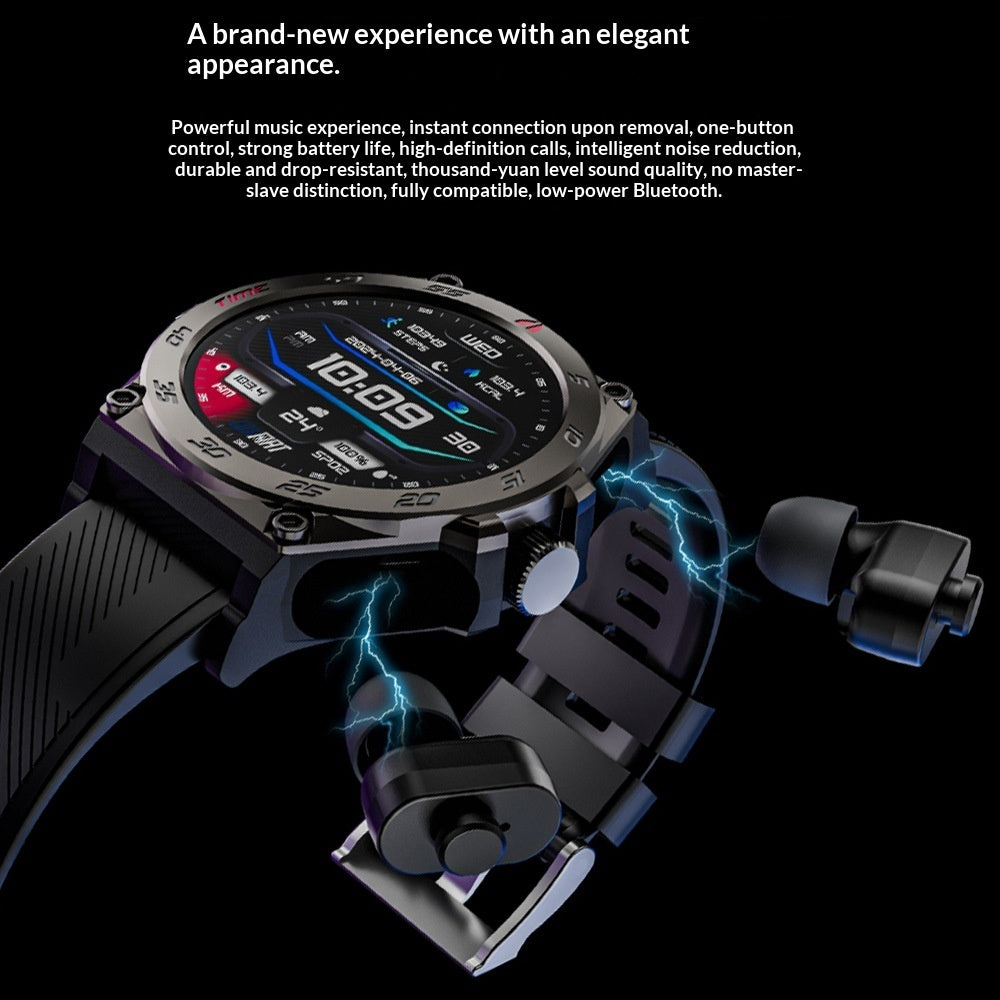 Smartwatch With Bluetooth Calling And TWS Earbuds In One For Men by GJG Denim