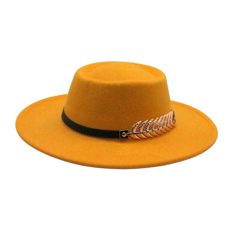 Retro Wide-Brimmed Wool Jazz Hat For Men by GJG Denim