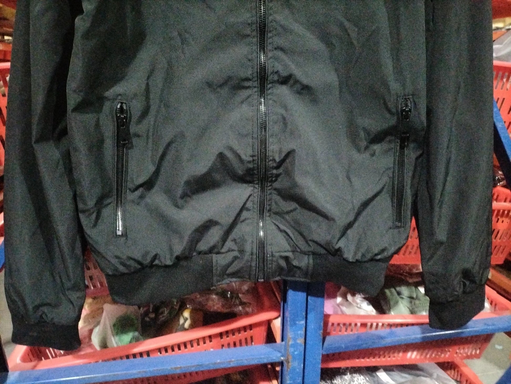 Men's Zip-up Jacket With Pockets Casual Solid Stand Collar Long Sleeve Top Outwear Clothing by GJG Denim