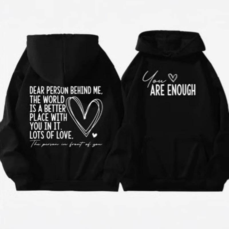 Men's "You Are Enough" Hoodies by GJG Denim