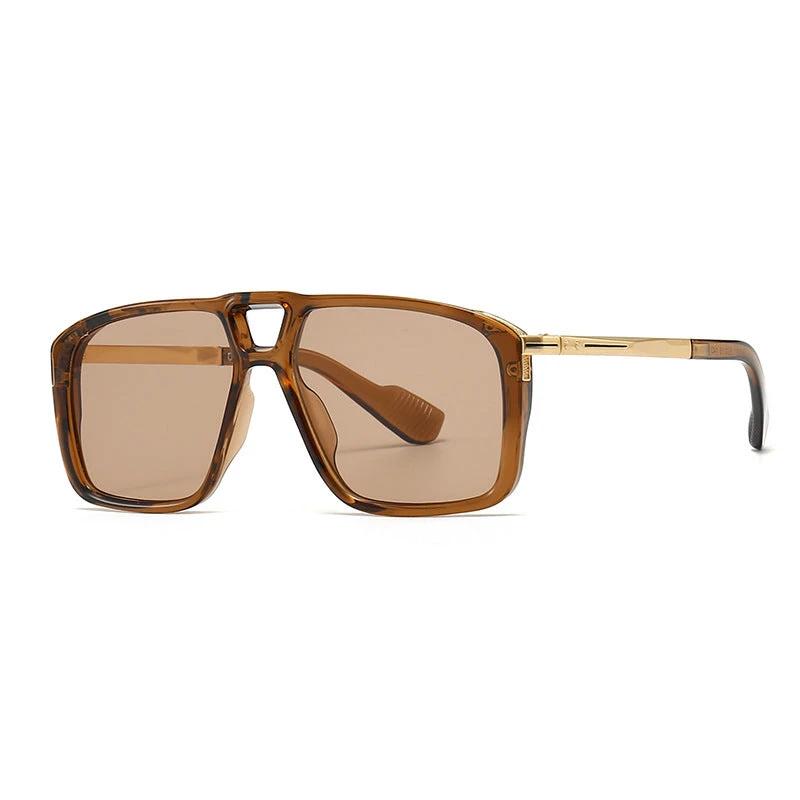 Men's Retro Double Square Sunglasses by GJG Denim
