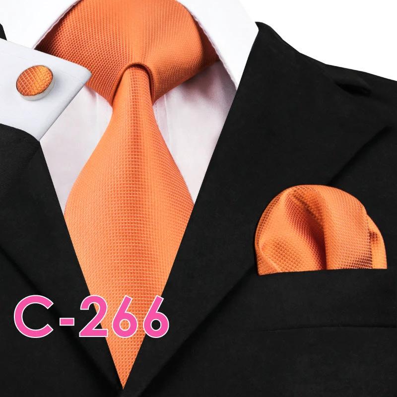Solid Color Ribbed Collar Tie Set for Men by GJG Denim