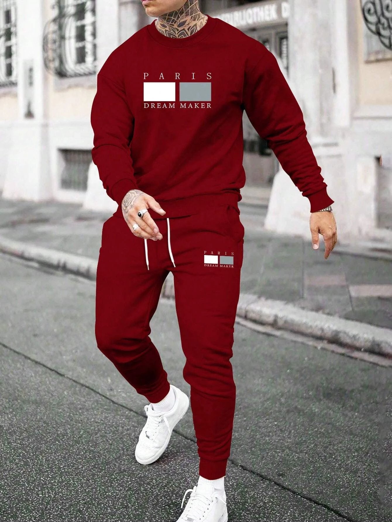 Round Neck Sweater Suit For Men by GJG Denim