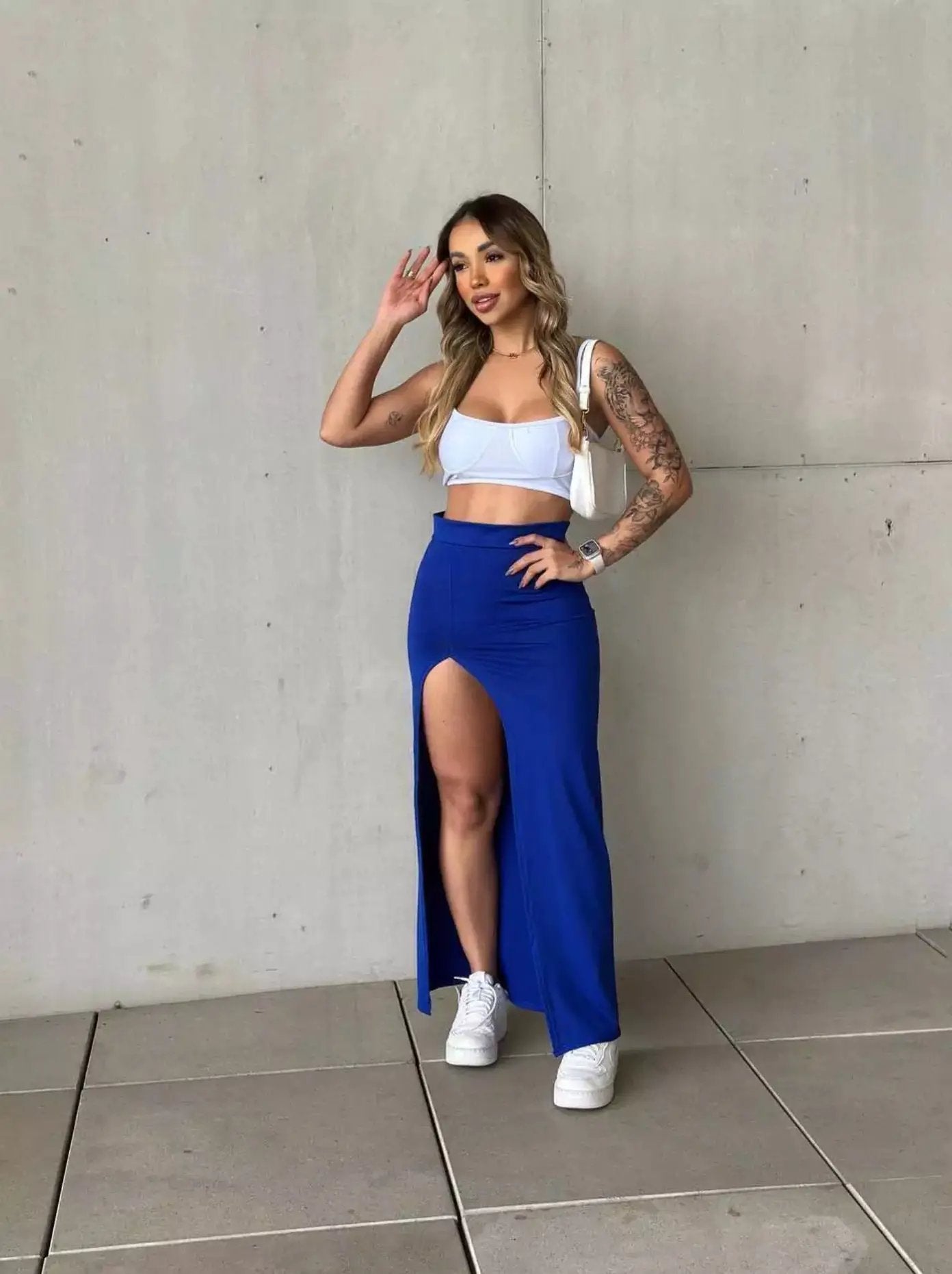 Fashionable Slit Bodycon Skirt For Women by GJG Denim