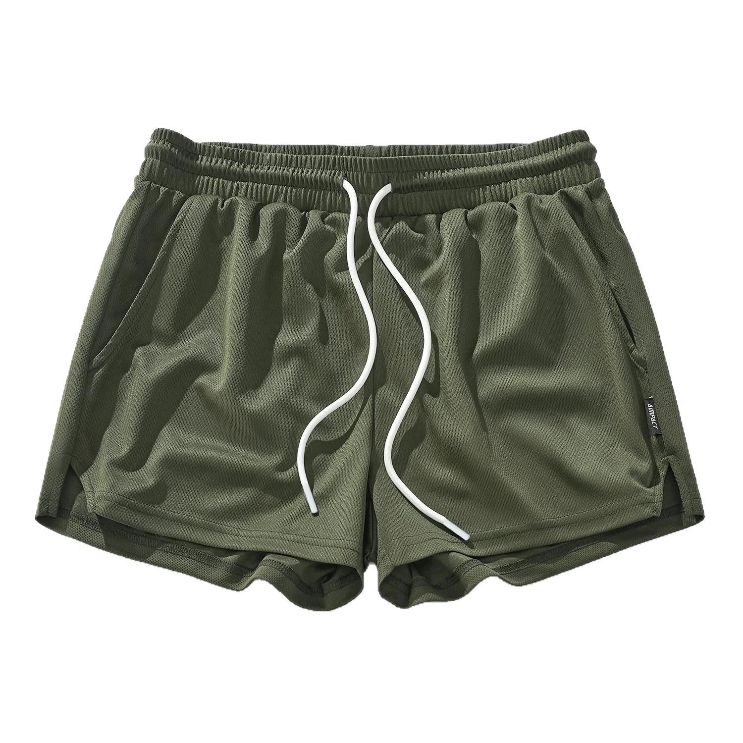 Men's Mesh Running Quick-drying Workout Shorts by GJG Denim