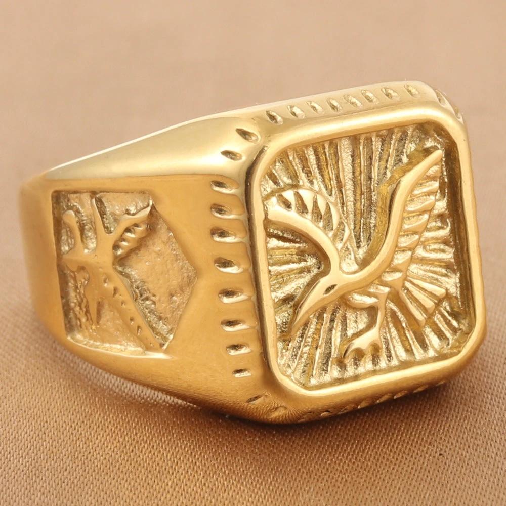 Men's Stainless Steel Eagle Ring by GJG Denim
