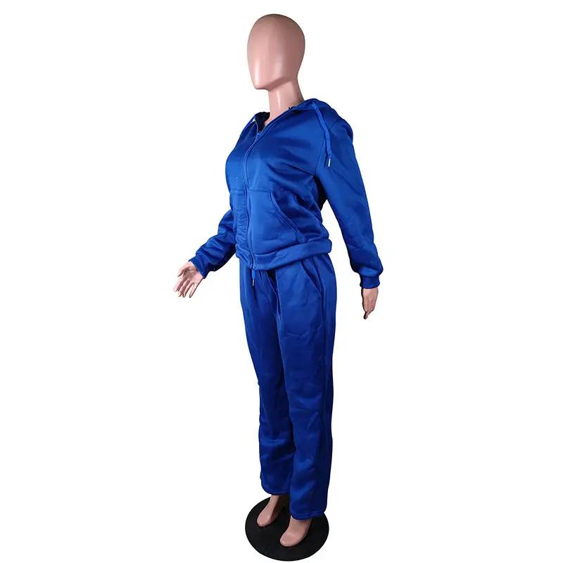 Women Sweatsuit Set 2 Piece Outfits Casual Hoodies Tops And Sweatpants Jogger Tracksuits Loose Trousers by GJG Denim