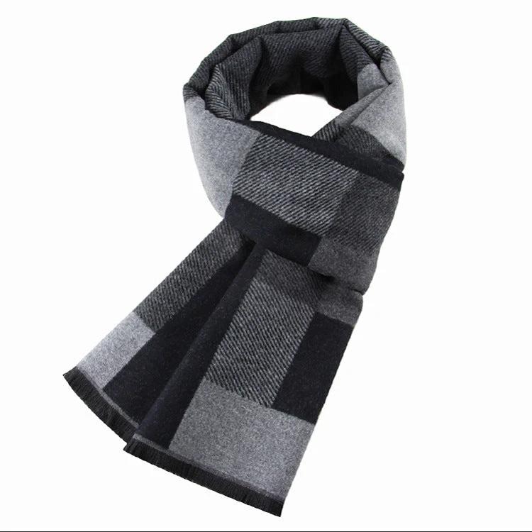 Men's Wool-like Scarf Plaid by GJG Denim