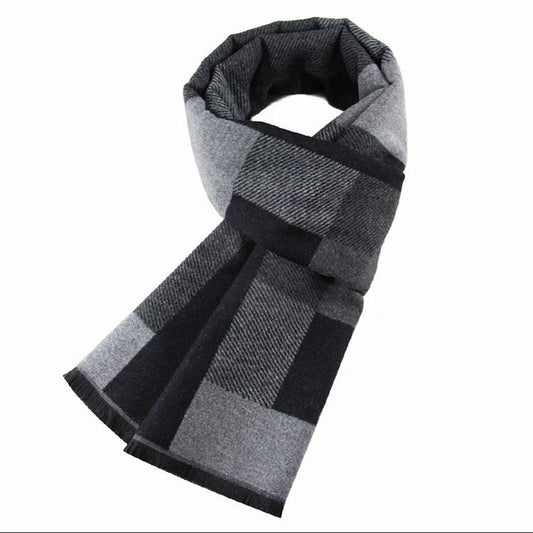 Men's Wool-like Scarf Plaid by GJG Denim