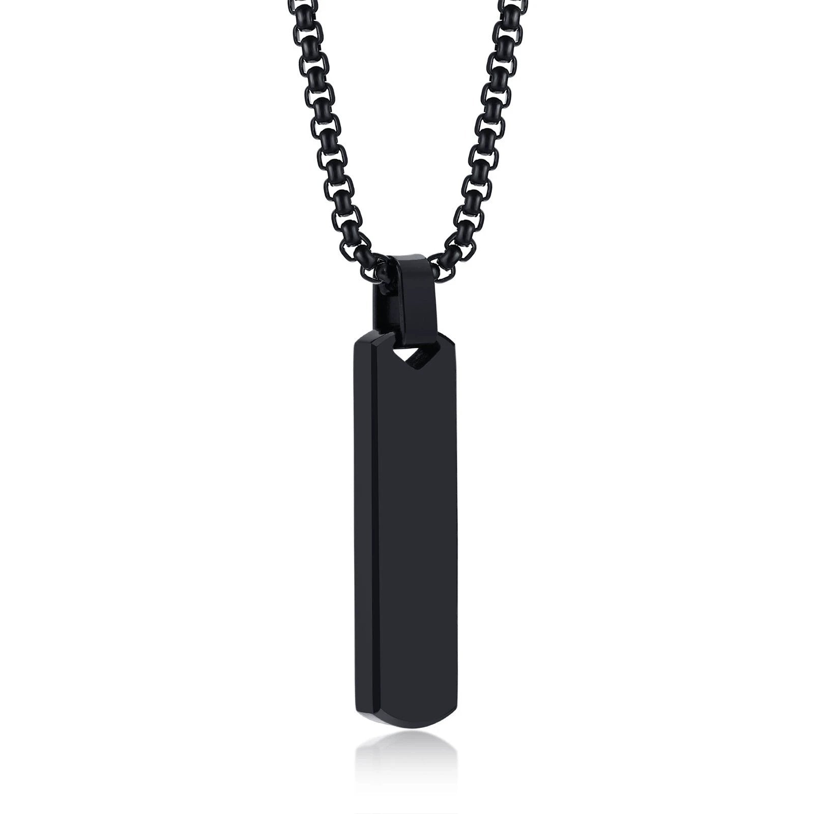 Stainless Steel Three-dimensional Rectangular Geometric Necklace For Men by GJG Denim