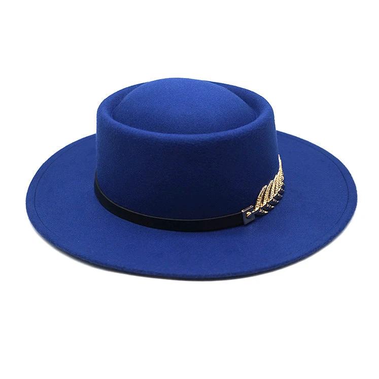 Retro Wide-Brimmed Wool Jazz Hat For Men by GJG Denim