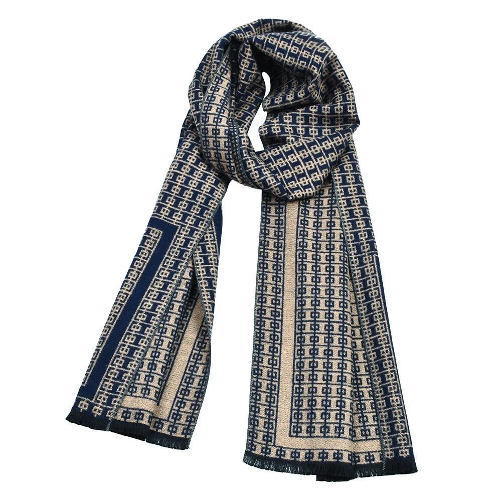 Double-sided Thick Warm Men's Knitted Scarf by GJG Denim