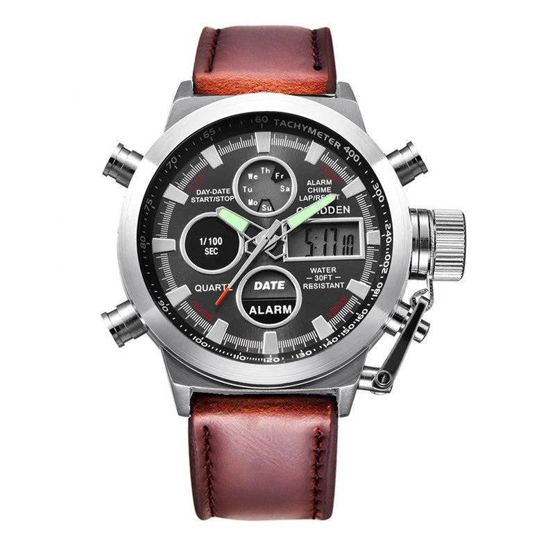 Men's Fashion Belt Multi-functional Watch by GJG Denim