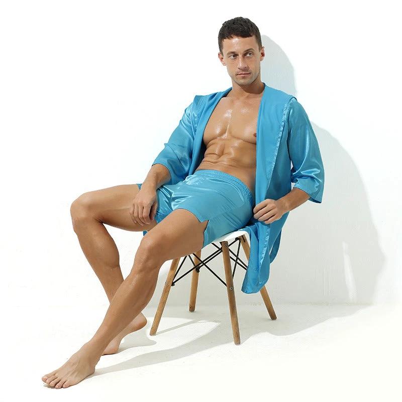 Thin Loose Short Sleeve Pajama Set by GJG Denim